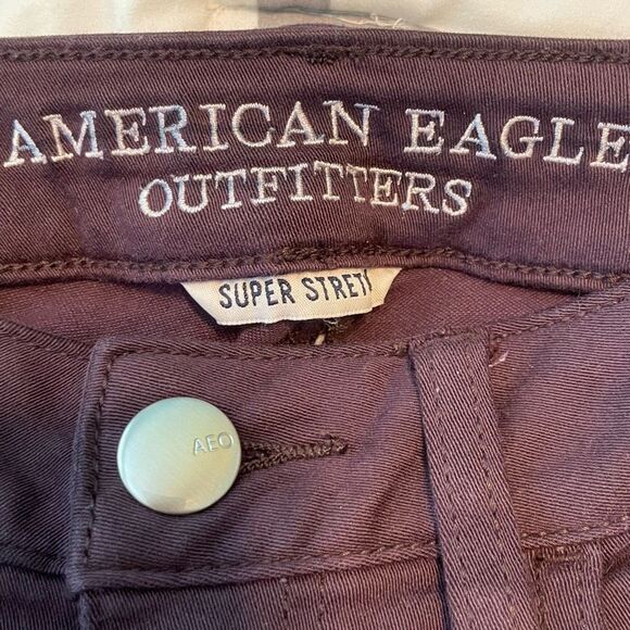 American Eagle Jegging Jeans Purple Color Wash High-Rise Crop Denim 0 - Picture 6 of 9